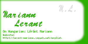 mariann lerant business card