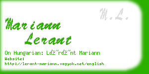 mariann lerant business card